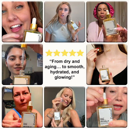 ✅𝐙𝐯𝐨𝐞𝐯𝐨® 𝐒𝐢𝐥𝐤 𝐁𝐨𝐝𝐲 𝐎𝐢𝐥🔥𝐌𝐇𝐑𝐀-𝐀𝐏𝐏𝐑𝐎𝐕𝐄𝐃 – Firms, Lifts & Smooths the Skin, Reduces Wrinkles, and Restores Youthful Elasticity